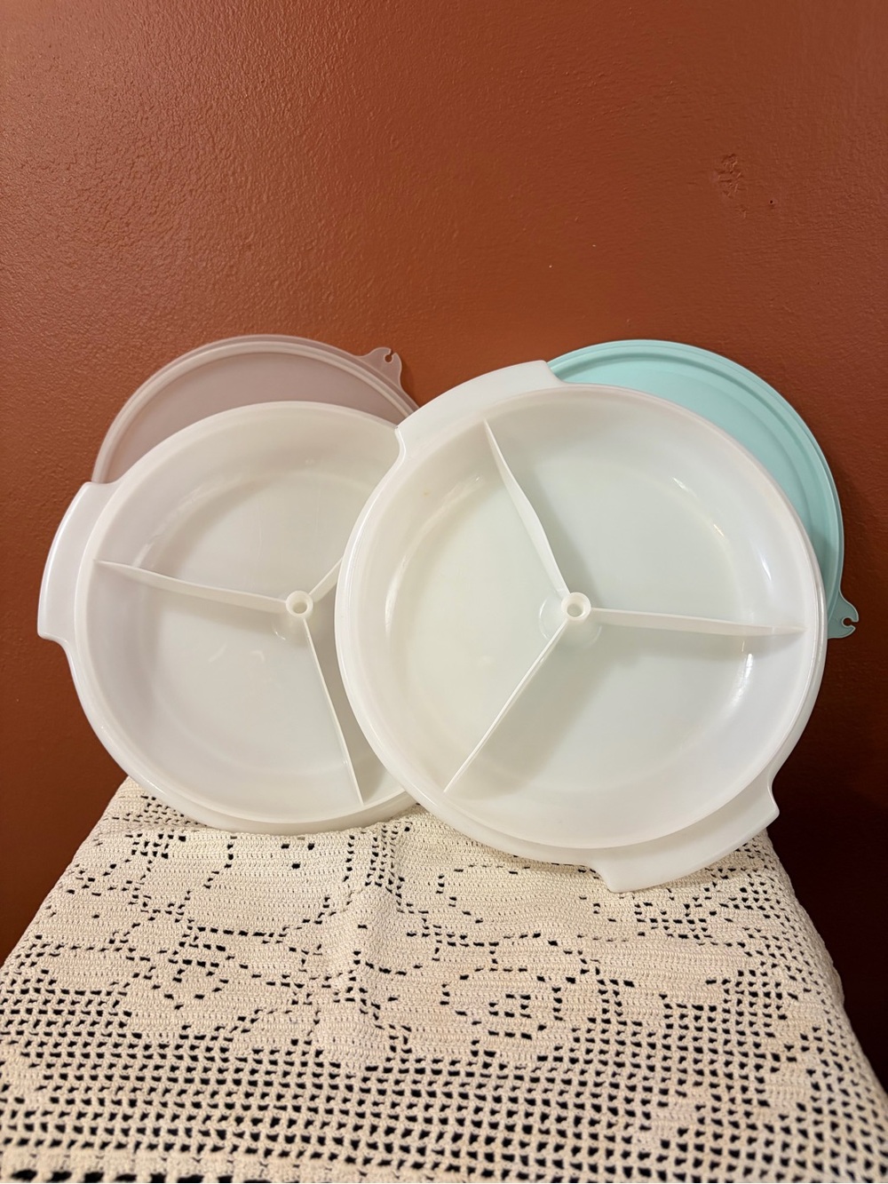 Tupperware Compartment Dishes with Lids